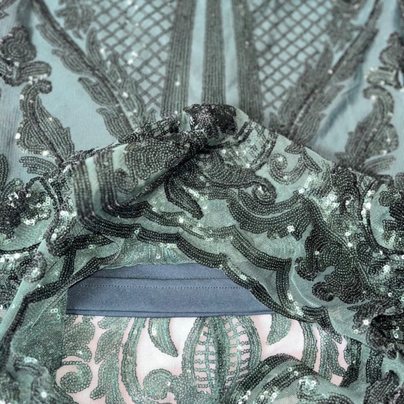 🇺🇦Lace  Cocktail dress Dark Green Exclusive - Picture 8 of 11